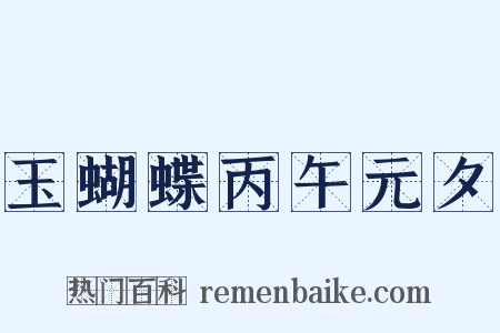 玉蝴蝶丙午元夕是什么意思的图片